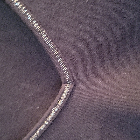 Chicos black w/ sparkle neckline and martini glass and olives on sleeves… - Picture 3 of 10